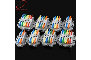 RUNDE Universal Docking Cable Connectors Wiring Compact Conductor Connectors with Screw Hole Push-in Terminal Block