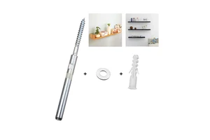 JH-Mech Durable Invisible Wall Mount Hardware Rustproof Floating Shelf Bracket With Screws