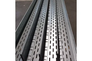 Silver Steel Ventilated Perforated Outdoor Cable Tray Cable Trunking with Cover Strut Channel As Support Industrial Construction
