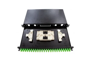 1U 24 Port sc Fiber Patch Panel Fiber Optic Sliding Patch Panel Modular Patch Panel ODF 48 Ports SC-APC 2U 19" Rack Mount