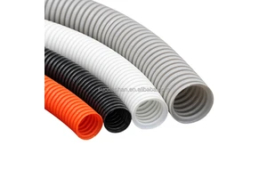 Impact-Resistant PVC Corrugated Conduit Outdoor Wire Management Cable Hose LiquidTight Electrical Piping Durable Plastic Tube