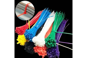 Nylon Cable Ties - 8inch (200mm) 50LBS Strength, Assorted Colors, Heavy Duty Wire Ties for Multipurpose Use