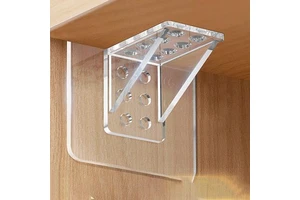 K307 Closet Shelf Bracket Cabinet Adhesive Shelf Support Peg Punch Free Adhesive Plastic Pegs Hanger Holder for Partition