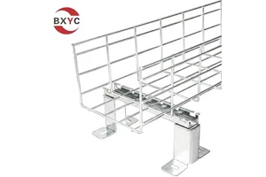 CE ISO Electro-Galvanized 100mm Width Wire Mesh Cable Tray Factory Supply for Indoor Cable Management
