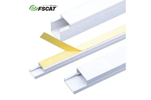 FSCAT Customizable Factory-made PVC Cable Trunking Different Sizes Durable Waterproof Fire Retardant UV Resistant CE Wire