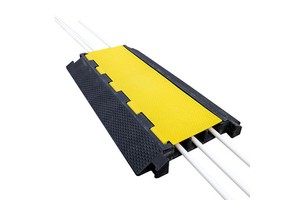 1 Pack 3 Channels Rubber Cable Protector, 900mm Ramp Wire Extension Cord Cover Outdoor Traffic Speed Bumps
