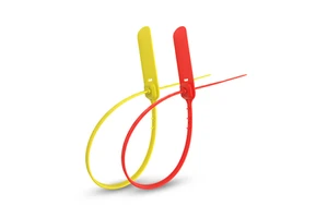 Disposable Plastic Security Seals With Tear-off Tab Adhesive Cable Ties For Truck Oil Tank Custom Hang Tags