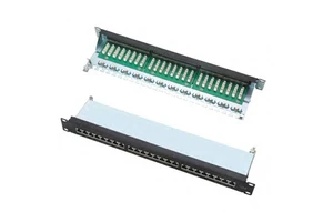 Cat6 FTP Shielded 24 Port 1U 19 Inch Rack Mount RJ45 Patch Panel