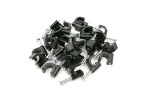 ELEHK 4mm 5mm 6mm 8mm 10mm 12mm 14mm 16mm 18mm 20mm 25mm 30mm 35mm 40mm 45mm 50mm Cable Wire Clips Cable Clip with Steel Nail
