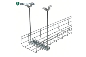 Galvanized Low Carbon Steel Wire Mesh Cable Tray Anti-Corrosion Narrow Type Grid Cable Tray for Harsh Industrial Projects