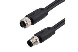 M12 Series Male Female Splitter Cable End OPEN 1 To 2 Overmolded Plug IP67 Waterproof Brass