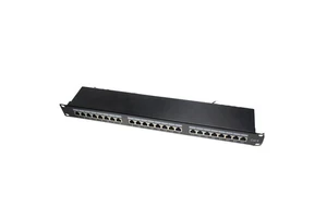 EXC High Quality 19'' Cat5E/CAT6 24/48 Port Blank Patch Panel with Cable Management RJ45 Networking 1U
