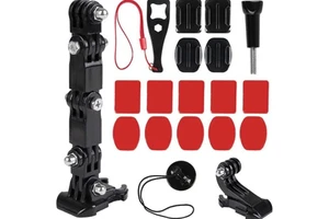 Durable Helmet Chin Mount Extension Bracket for GoPro Hero Series Adhesive Motorcycle Helmet Camera Mount for Action Cameras