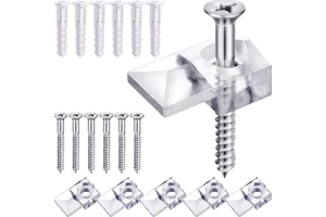 Mounting Brace Fixing Glass Shelf Bracket Pegs Supports with Chuck Wall Mount Glass Mounting Bracket