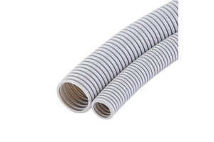 Ledes IEC61386 Heavy Duty Flexible Pipe Grey Solar Plastic PVC Corrugated Conduit 20mm 25mm