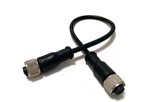 Connecting Cord, 2 Cable Plug 17pin Connectors M12x1, PUR Cable, Shielded M12 Connector