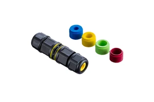 IP68 Waterproof Outdoor Cable Joiner I-Shaped Wire-to-Wire Solutions Screw-in PG11 6-10A 300V PVC -40C~105C 2-5 Pins 4.5-12.5mm