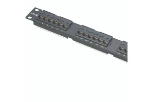 19 Inch 1U Rack Mount 24 Port RJ45 UTP Cat5e Keystone Network Patch Panel CE RoHS Certified for Data Center