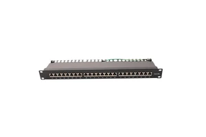 50 Microinch Golden Painting 24 Ports 1U 19 Inch Rackmount FTP Cat6A Patch Panel