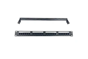 Factory Supply 19" 1U Metal RJ45 Cat 6 UTP Loaded Patch Panel Thickness 1.5mm 24 Ports 48 Ports with Module