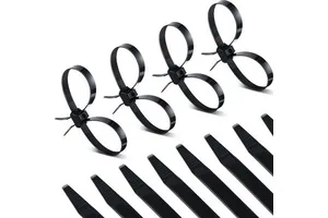 Double Loop Mounting Zip Ties 12x500mm Self-Locking Nylon 66 Plastic Strap for CE ROHS Industrial Use Custom Cable Ties