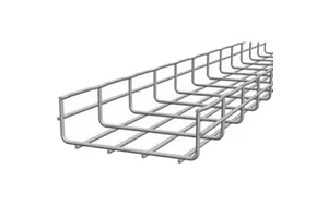HDG Steel Wire Mesh Cable Tray Industrial-Grade Cable Support System 60-Piece Capacity Multi-Height Side Rails Associated