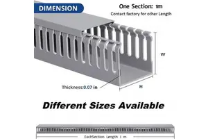 Factory Direct PVC Electrical Cable Trunking Solid Wall Wiring Ducts for Wire Management