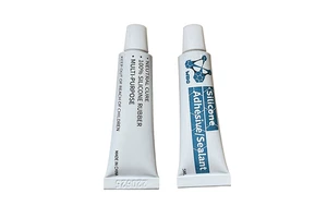 WBG High Temp Rvt Silicone Glue Black Adhesive Small Packets Apply To Wood /Rubber/Metal/Tile/Concrete Wall