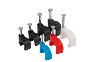 18MM White & Black round Cable Clips CHR-18MM Plastic Cable Management Clips