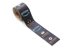 Writable Adhesive Fiber Custom Logo Printed Black Usb Cable Binding Packing Packaging Water Free Kraft Paper Tape
