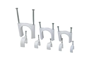 Plastic Cable Clips Wire Cable Clips PE Environmental Friendly White Black Electrical Accessories