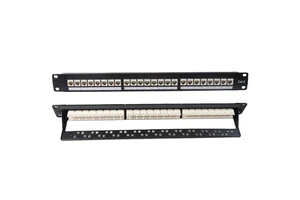 LY-BPP08-1U24P+KJ6 Cat6 Patch Panel 24 Port Patch Panel Cat6 RJ45 Ethernet Patch Panel Network Rackmount
