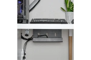 New Plastic Under Desk Cable Management Tray with Tape for Wiring Ducts