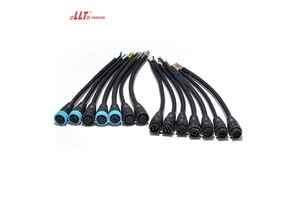 LLT 4pin M19 IP67 Waterproof Power Cable Connector 2 3 5 6 7 8 9 Pin Male to Female Cord Connector Quick Plug Cable Connector