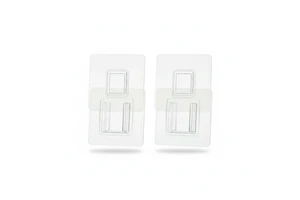 Space-Saving Snap Fit Adhesive Bracket No Nail Traceless Wall Mount Holder for Power Strip Router Under Shelf Storage Solution
