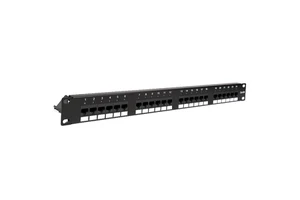 Superior Quality CAT6A Patch Panel 24 Ports Network RJ45 UTP 19inch Rack Mount Type with Led