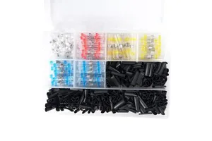 400pcs Automotive Aluminium Brass Plated Splice Butt Wire Heat Shrink Connectors 250V Rated Advanced Waterproof Function Model