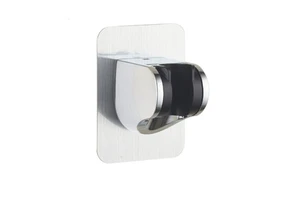 Strong Adjustable Adhesive Silvery Plastic Eco-Friendly Wall Hook for Shower Head Holder Handheld Wand Wall Mount Bracket