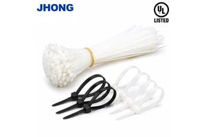 Jiuhong Professional Manufacturer Plastic Zip Ties UL94V-2 Nylon 66 Self-locking Wire Ties For Cable Management