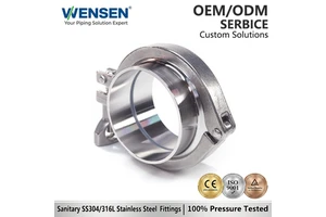 Wensen 304/316 Sanitary Grade Stainless Steel Pipeline Fitting Set With Quick-clamp Chuck Groove