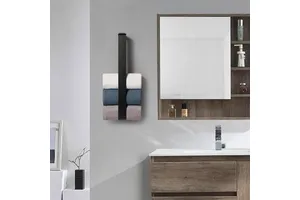 Self Adhesive Wall Mounted Brushed Stainless Steel 304 Towel Rack Hardware Bracket, No Drilling Holes