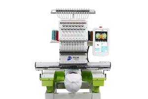 Single Head Computerized Embroidery Machine, 12/15 Needles Commercial 1 Head Embroidery Machine for Logo, Clothing, Bag & Shoes