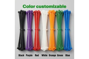 100pcs Custom Self-Locking Nylon 66 Zip Ties -Approved for Automotive Electrical Hardware Cable Management
