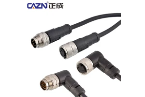 Hot-Selling M16 Female Male Cable Connectors 1 Meter PVC PUR Moulded Leads With 2-24 Pins For Various Purposes