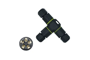 YXY Ip68 Waterproof Cable Connector T Type 5 Pin Screw Terminal Wire Connectors Dc Electrical Connector
