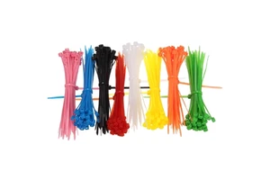 JAGASL Heavy Duty Self-Locking Cable Ties 5*200MM Nylon 66 2.5mm Width Industrial Use ZIP Ties Plastic Colorful