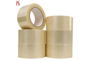 Heavy Duty Fiberglass Reinforced Mesh Strong Adhesive Packing High Tensile Strength Furniture Strapping Filament Industrial Tape