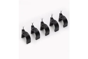 CHK-20MM Cable Clips Black and White Plastic Cable Clips with Steel Nail 20MM Size