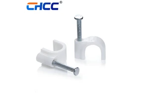 High Quality Plastic Round Cable Fixing Clip Round Nail Wire Wall Cable Holder with Clamp Circle Design Various Sizes