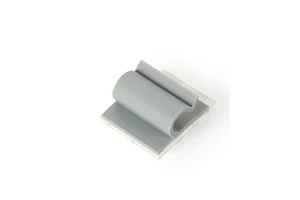 Essentra Self Adhesive Cable Clip Cable Clamp Grey PVC KKC C Style Clamp On Adhesive Base